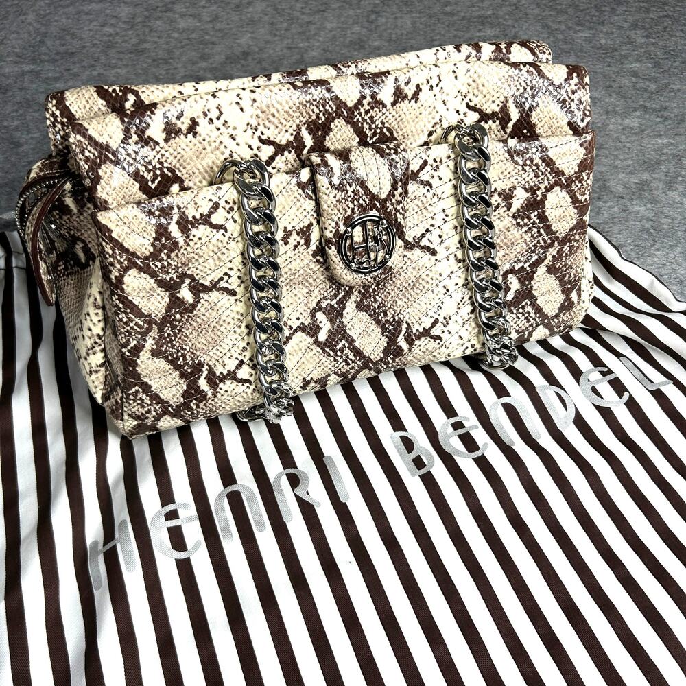 Henri Bendel Snake Skin Quilted Handbag - Rare Find!